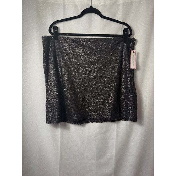 BLACK SEQUIN BISOU BISOU SKIRT SIZE XLARGE - Picture 3 of 8